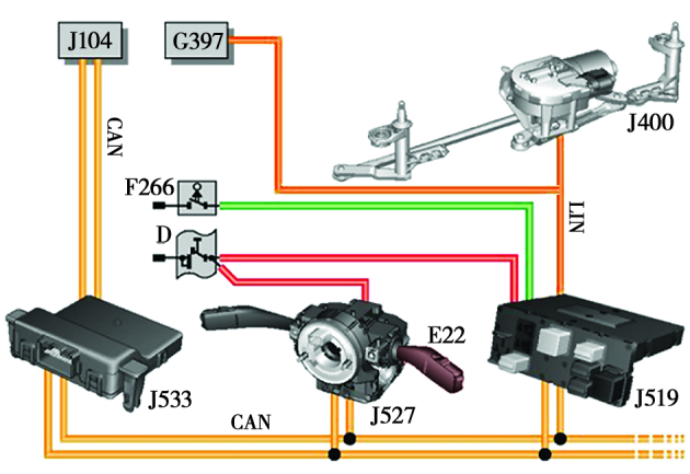  大众车刮水器控制系统的电路分析及故障诊断